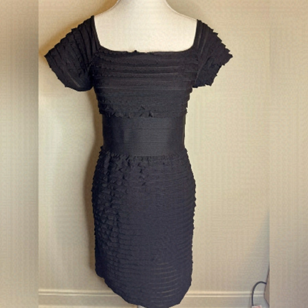 ⭐️ Max Studio black boat-neck dress- medium with flaw